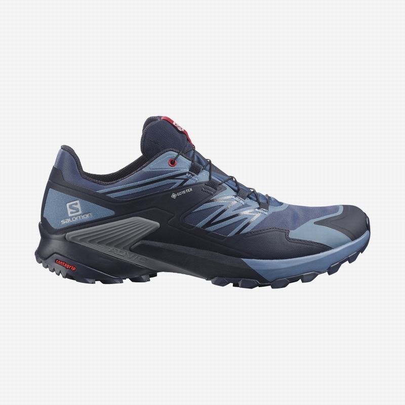 Salomon WINGS SKY GORE-TEX Zapatillas Trail Running Hombre - Azul Marino / Rojas - Colombia (89560-X